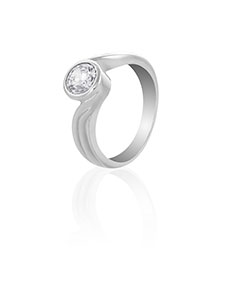 Twist style engagement ring