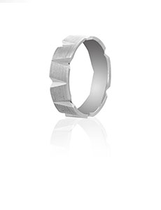 Curved gents wedding band